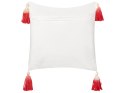 2 poduszki motyw świąteczny bawełniane 45 x 45 cm biało-czerwone VALLOTA Lumarko!
