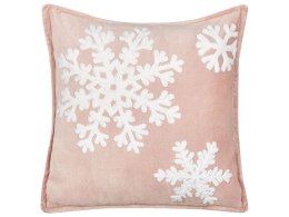 2 poduszki motyw świąteczny welurowe 45 x 45 cm różowe MURRAYA Lumarko!