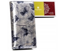 Elegancki portfel damski ze skóry naturalnej zamykany na magnes i suwak Lumarko!