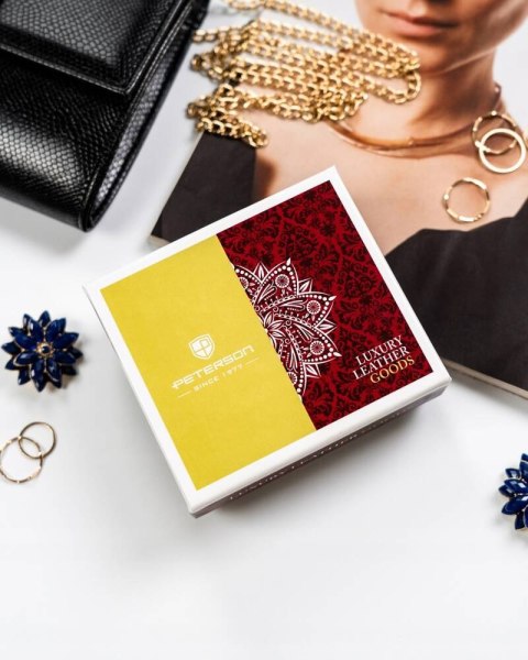 Elegancki, skórzany portfel damski na bigiel i zatrzask - Peterson Lumarko! Lumarko!