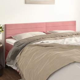 Zagłówki do łóżka, 2 szt., różowy, 80x5x78/88 cm, aksamit Lumarko! 