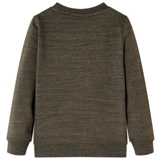 Bluza dziecięca z nadrukiem goryla, ciemne khaki, melanż, 104 Lumarko! 