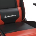 Fotel gamingowy z podnóżkiem, czarno-czerwony, sztuczna skóra Lumarko! 