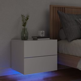 Wisząca szafka nocna z podświetleniem LED, biała Lumarko! 