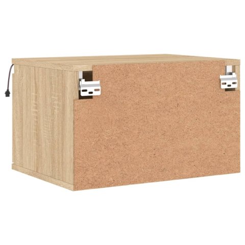 Wiszące szafki nocne z LED, 2 szt., dąb sonoma Lumarko! 