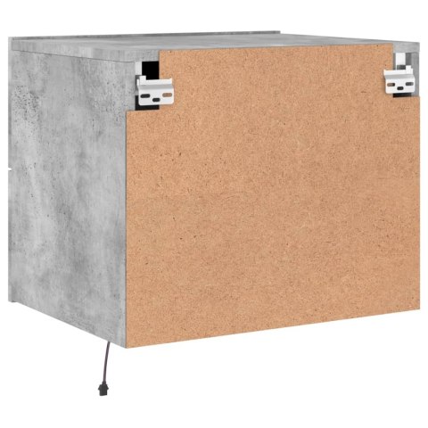 Wiszące szafki nocne z LED, 2 szt., szarość betonu Lumarko! 