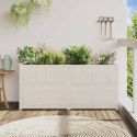 Donica ogrodowa, biała, 150x50x70 cm, lite drewno sosnowe Lumarko! 