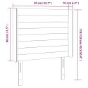 Zagłówek do łóżka z LED, różowy, 83x16x118/128 cm, aksamit Lumarko! 