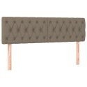 Zagłówek do łóżka z LED, taupe, 160x7x78/88 cm, tkanina Lumarko! 