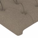 Zagłówek do łóżka z LED, taupe, 160x7x78/88 cm, tkanina Lumarko! 