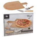 Excellent Houseware 3-cz. zestaw do krojenia pizzy, 43x30 cm, bambus Lumarko! 