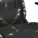 Fotel dla gracza z podnóżkiem, czarny i moro, sztuczna skóra Lumarko! 