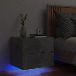 Wisząca szafka nocna z podświetleniem LED, szarość betonu Lumarko! 