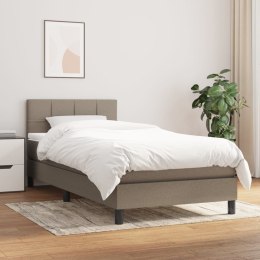 Łóżko kontynentalne z materacem, taupe, tkanina, 100x200 cm Lumarko! 