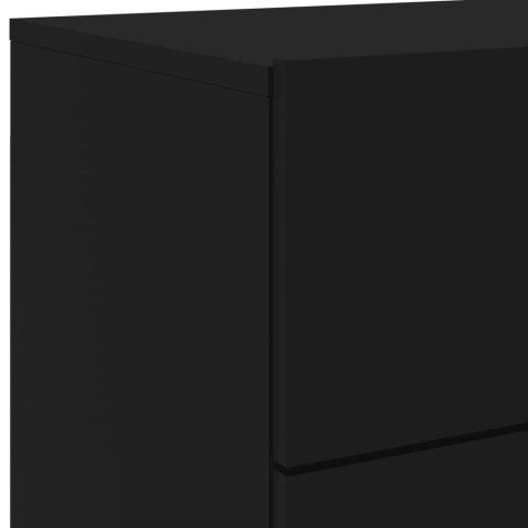 Wiszące szafki nocne z LED, 2 szt., czarne Lumarko! 