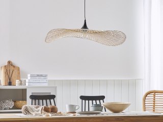 Lampa wisząca bambusowa 80 cm jasne drewno FLOYD