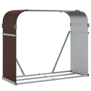 Stojak na drewno, brązowy, 120x45x100 cm, stal galwanizowana Lumarko!