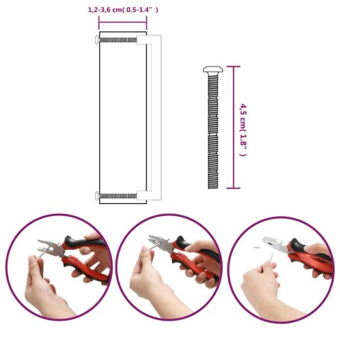 Uchwyty do szafek, 10 szt., czarne, 224 mm, stal nierdzewna Lumarko! Lumarko!