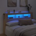 Wezgłowie łóżka z LED, dąb sonoma, 180x18,5x103,5 cm Lumarko!