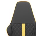 Fotel gamingowy, czarno-złoty, sztuczna skóra Lumarko!