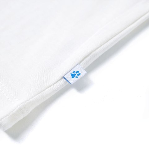 Koszulka dziecięca z naszywką z dinozaurem, ecru, 128 Lumarko! Lumarko! #