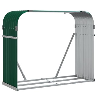 Stojak na drewno, zielony, 120x45x100 cm, stal galwanizowana Lumarko!