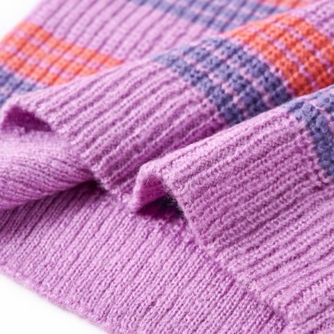 Sweter dziecięcy z dzianiny, w paski, liliowo-różowy, 140 Lumarko! Lumarko!