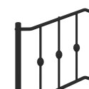 Metalowa rama łóżka z wezgłowiem i zanóżkiem, czarna, 107x203cm Lumarko!