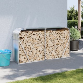 Stojak na drewno, srebrny, 180x45x100 cm, stal galwanizowana Lumarko!