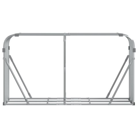 Stojak na drewno, srebrny, 180x45x100 cm, stal galwanizowana Lumarko!