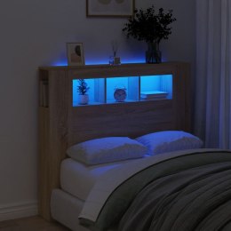 Wezgłowie łóżka z LED, dąb sonoma, 120x18,5x103,5 cm Lumarko!