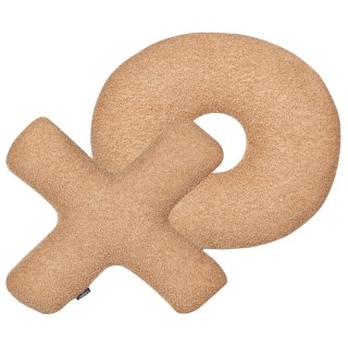 2 poduszki dekoracyjne litery teddy jasnobrązowe HESPERIS