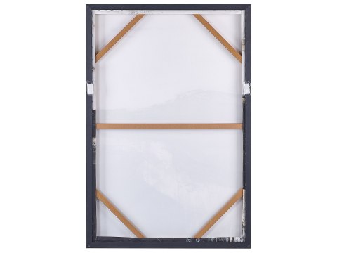 Obraz na płótnie w ramie abstrakcyjny 63 x 93 cm czarno-biały STATTE