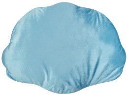 Poduszka dekoracyjna muszla welurowa 47 x 35 cm niebieska CONSOLIDA Lumarko!