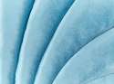Poduszka dekoracyjna muszla welurowa 47 x 35 cm niebieska CONSOLIDA Lumarko!
