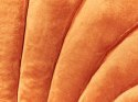 Poduszka dekoracyjna muszla welurowa 47 x 35 cm pomarańczowa CONSOLIDA Lumarko!