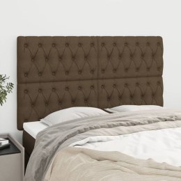 Zagłówki do łóżka, 4 szt, ciemnobrązowe, 72x7x78/88 cm, tkanina Lumarko!