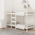 Łóżko piętrowe, białe, 90x200 cm, lite drewno sosnowe Lumarko!