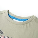 Koszulka dziecięca z krótkimi rękawami, napis Skate, jasne khaki, 116 Lumarko!