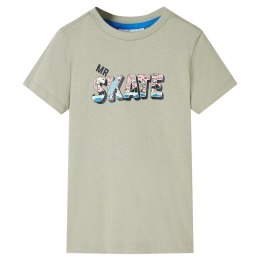 Koszulka dziecięca z krótkimi rękawami, napis Skate, jasne khaki, 92 Lumarko! Lumarko!