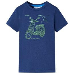 Koszulka dziecięca z nadrukiem skutera, ciemnoniebieska, 92 Lumarko!