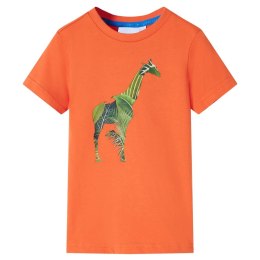 Koszulka dziecięca z nadrukiem żyrafy, jaskrawy pomarańcz, 92 Lumarko! Lumarko!