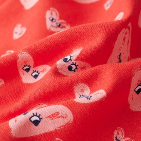 Krótki kombinezon dziecięcy, nadruk w serca, czerwony, 104 Lumarko! Lumarko!