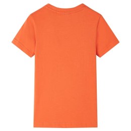 Koszulka dziecięca z nadrukiem żyrafy, jaskrawy pomarańcz, 128 Lumarko!
