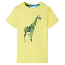 Koszulka dziecięca z nadrukiem żyrafy, żółta, 128 Lumarko! Lumarko!