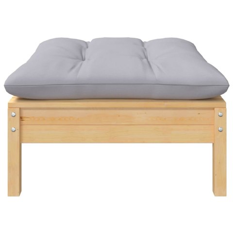 5-cz. zestaw wypoczynkowy do ogrodu, szare poduszki, sosna Lumarko!