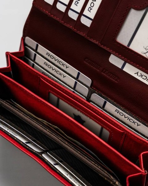 Portfel damski skóra+PU RPX-27A-ML RED Lumarko!