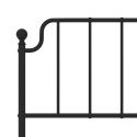 Metalowa rama łóżka z wezgłowiem i zanóżkiem, czarna, 180x200cm Lumarko!