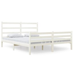 Rama łóżka, lite drewno sosnowe, 140x190 cm, biała Lumarko!