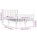 Rama łóżka z wezgłowiem, 120x200 cm, lite drewno Lumarko!